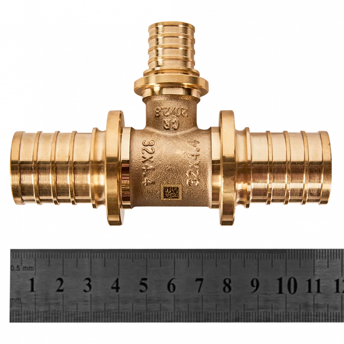Тройник REHAU с уменьшенным боковым проходом 32-20-32 MX для труб из сшитого полиэтилена аксиальный
