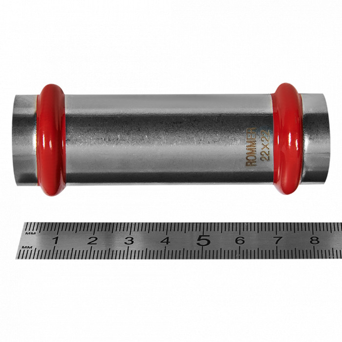 ROMMER RSS-0019-000022 Муфта надвижная, 22, из нержавеющей стали прессовой