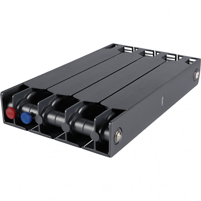 Биметаллический радиатор RIFAR SUPReMO VENTIL 500, 4 секций, нижнее правое подключение, черный