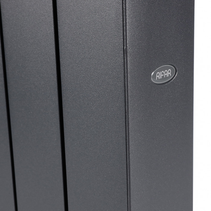 Биметаллический радиатор RIFAR SUPReMO VENTIL 500, 4 секций, нижнее правое подключение, черный