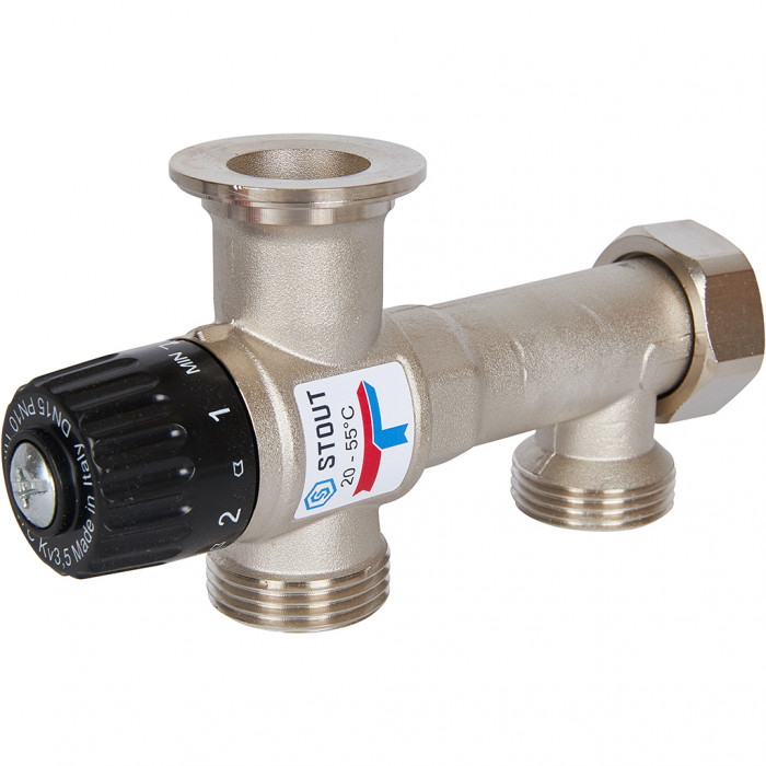 Насосно-смесительный узел STOUT SDG-0120с термостатическим клапаном 20-55°C, без насоса