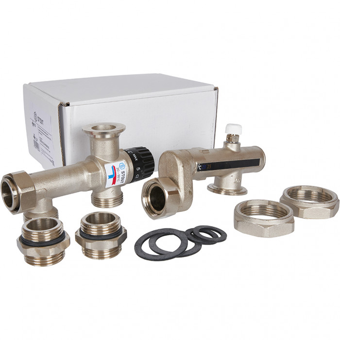 Насосно-смесительный узел STOUT SDG-0120с термостатическим клапаном 20-55°C, без насоса