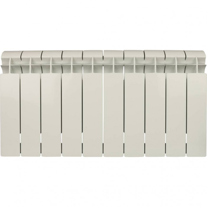 Биметаллический радиатор Global STYLE PLUS 350, 10 секций, боковое подключение, белый