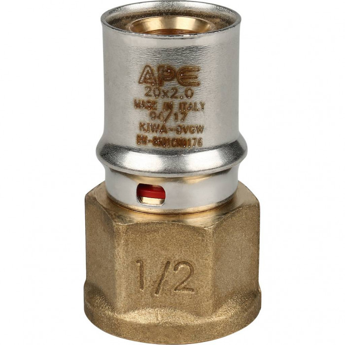 STOUT Переходник с внутренней резьбой 1/2 х20 для металлопластиковых труб прессовой