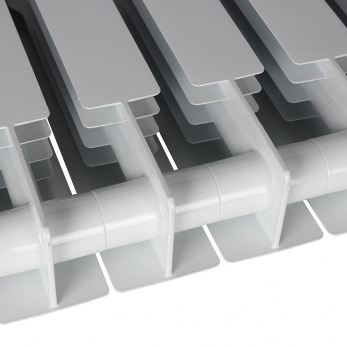 Биметаллический радиатор STOUT ALPHA 350, 12 секций, боковое подключение, белый