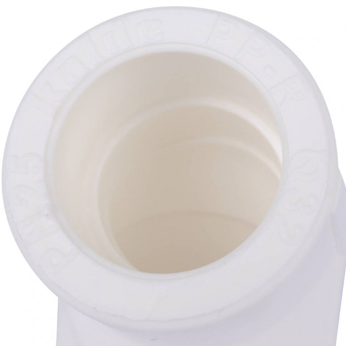 Угольник Kalde d=32 45* для полипропиленовых труб под сварку (цвет белый)