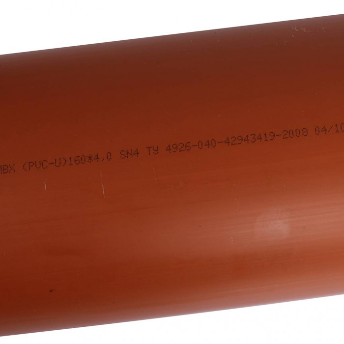 Sinikon НПВХ Труба для нар. канализации D 160 x 4,0 SN4 (Длина: 2000 мм)