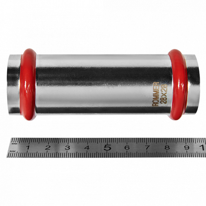 ROMMER RSS-0019-000028 Муфта надвижная, 28, из нержавеющей стали прессовой