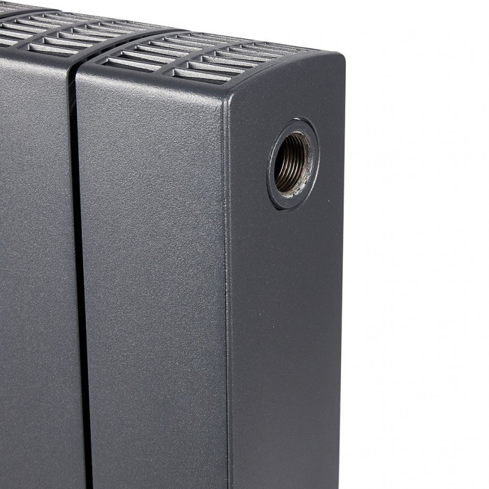 Биметаллический радиатор RIFAR SUPReMO 350, 10 секций, боковое подключение, черный