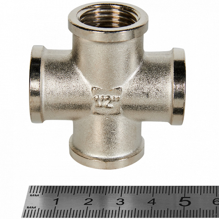 STOUT Крестовина ВВ никелированная 1/2