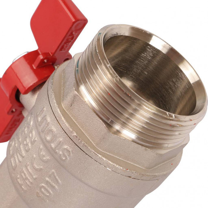 STOUT Кран шаровой полнопроходной с "американкой", ВР/НР, ручка бабочка 1 1/4 (EPDM)