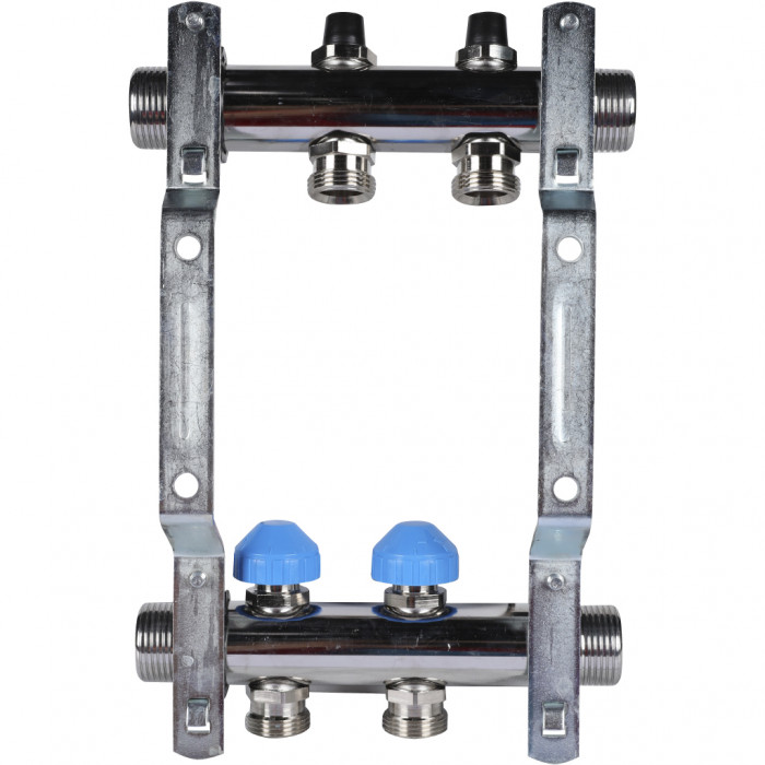 Распределительный коллектор REHAU HKV на 2 контура нержавеющая сталь (12180211001)