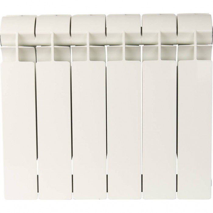 Биметаллический радиатор Global STYLE PLUS 350, 6 секций, боковое подключение, белый