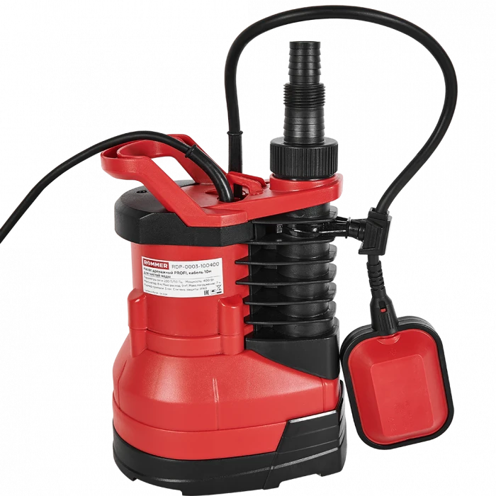 Насос дренажный ROMMER PROFI, кабель 10м, 400 Вт, для чистой воды