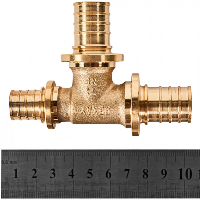 Тройник REHAU с уменьшенным торцевым проходом 25-25-20 MX для труб из сшитого полиэтилена аксиальный