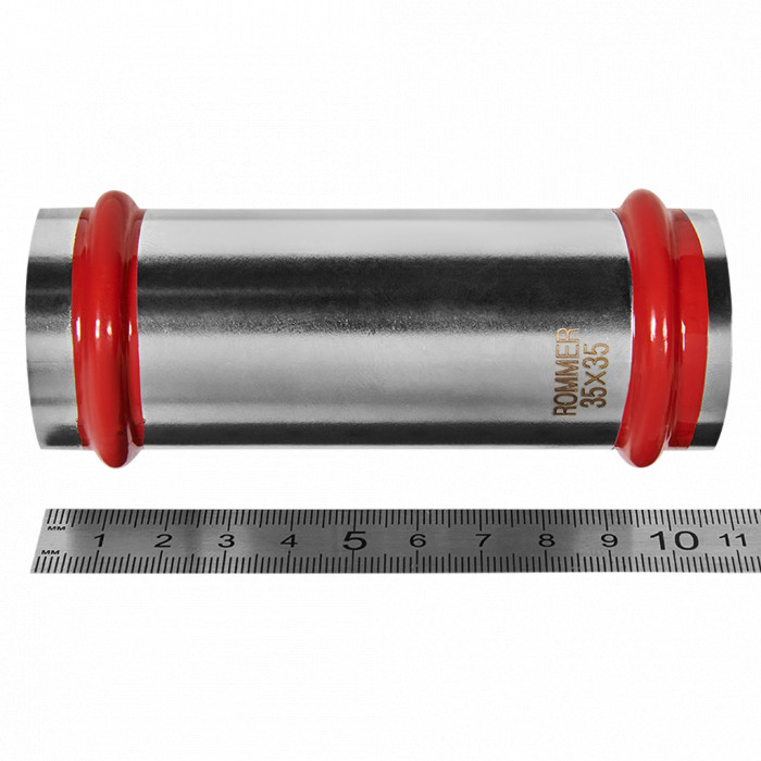 ROMMER RSS-0019-000035 Муфта надвижная, 35, из нержавеющей стали прессовой