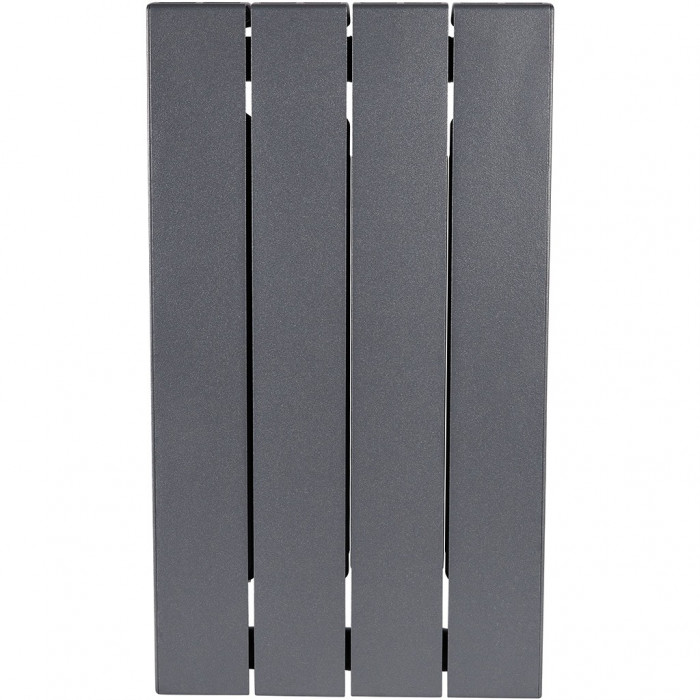 Биметаллический радиатор RIFAR SUPReMO 500, 4 секций, боковое подключение, серый