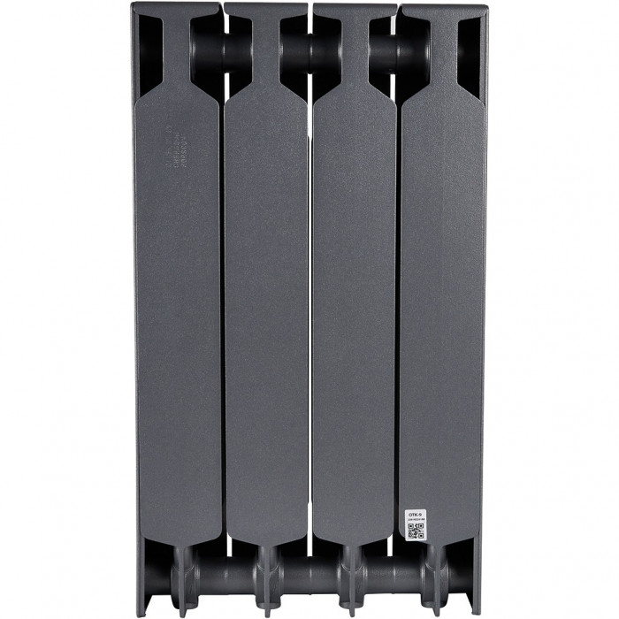 Биметаллический радиатор RIFAR SUPReMO 500, 4 секций, боковое подключение, серый