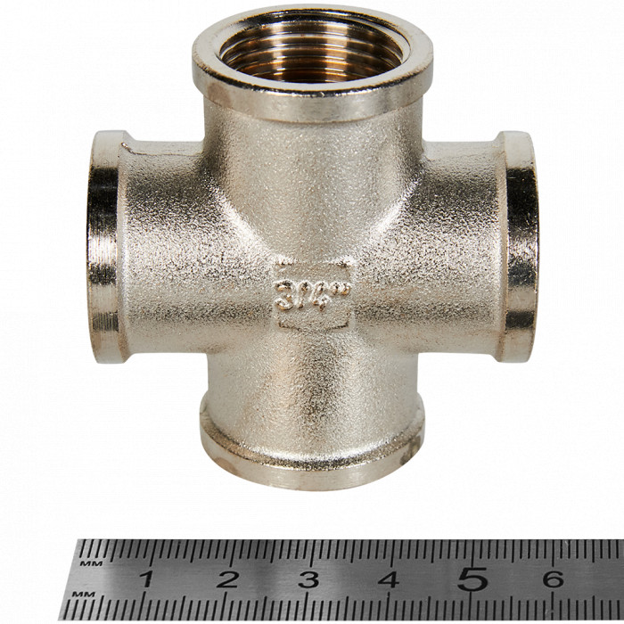 STOUT Крестовина ВВ никелированная 3/4