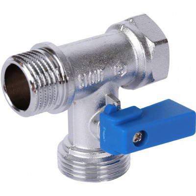 STOUT Кран шаровой проходной для стиральных и посудомоечных машин 1/2  х 3/4  х 1/2