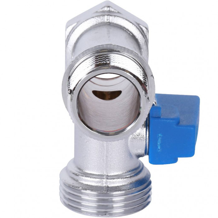 STOUT Кран шаровой проходной для стиральных и посудомоечных машин 1/2  х 3/4  х 1/2