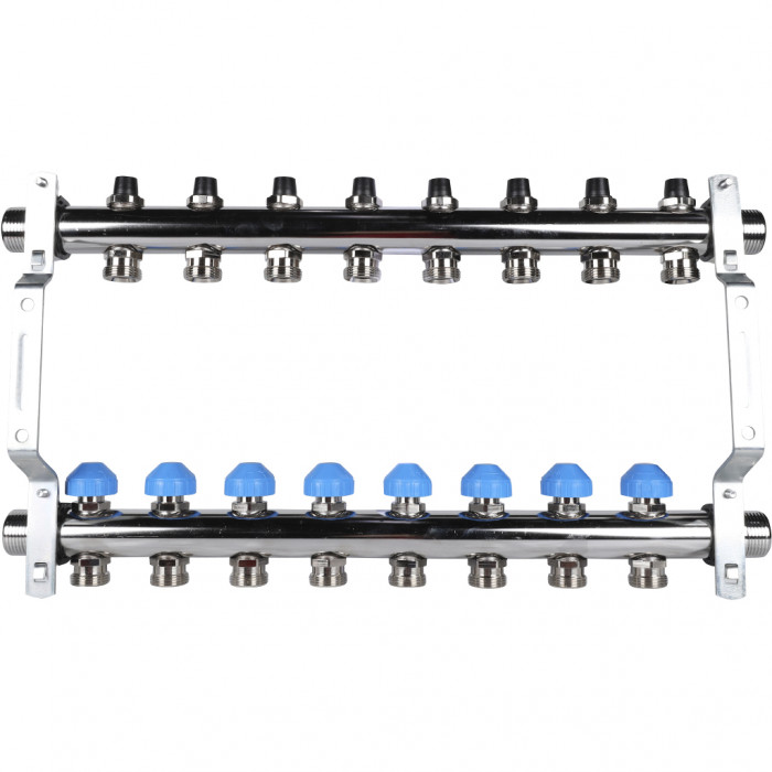 Распределительный коллектор REHAU HKV на 8 контуров нержавеющая сталь (12180811001)