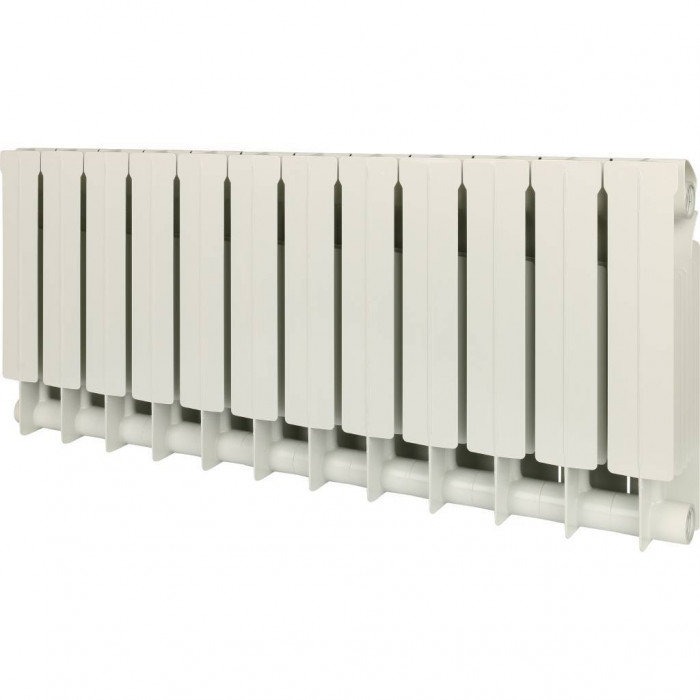 Биметаллический радиатор Global STYLE PLUS 350, 12 секций, боковое подключение, белый