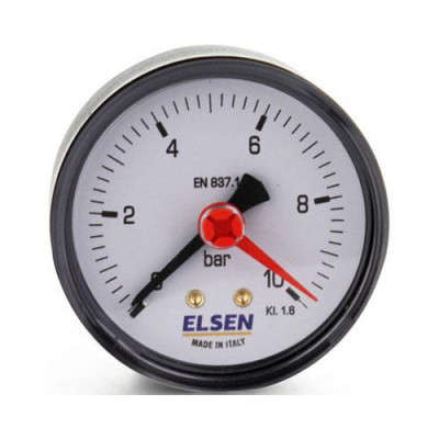 Манометр осевой, диаметр корпуса 63 мм, присоединение резьбовое Н 1/4&quot;, диапазон показаний давления