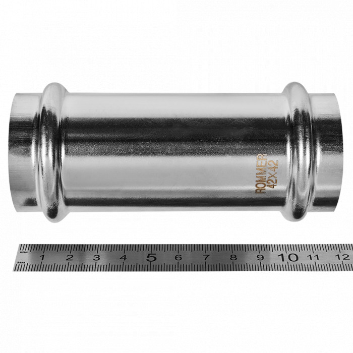 ROMMER RSS-0019-000042 Муфта надвижная, 42, из нержавеющей стали прессовой