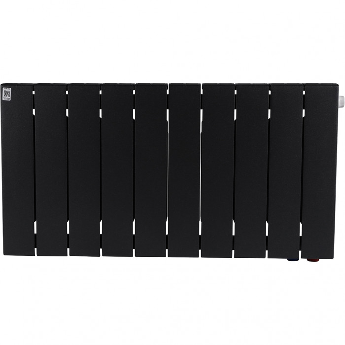 Биметаллический радиатор RIFAR SUPReMO VENTIL 350, 10 секций, нижнее правое подключение, черный