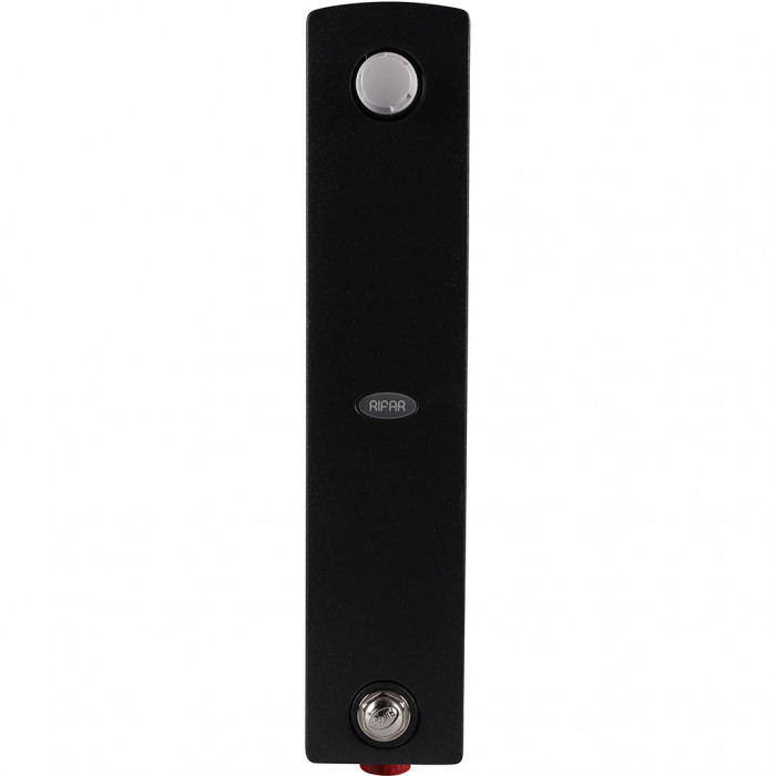 Биметаллический радиатор RIFAR SUPReMO VENTIL 350, 10 секций, нижнее правое подключение, черный