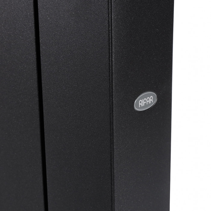 Биметаллический радиатор RIFAR SUPReMO VENTIL 350, 10 секций, нижнее правое подключение, черный