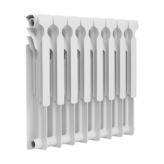 Биметаллический радиатор Smart Install biEasy One 500, 12 секций, боковое подключение, белый