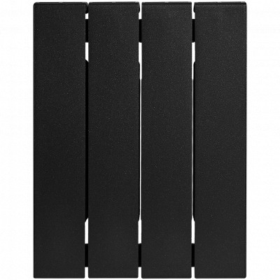 Биметаллический радиатор RIFAR SUPReMO 350, 4 секций, боковое подключение, черный