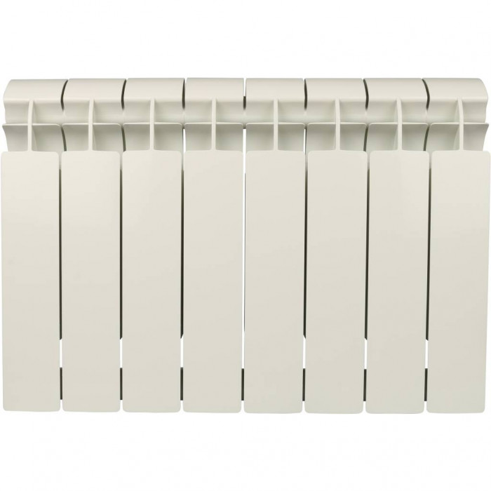 Биметаллический радиатор Global STYLE PLUS 350, 8 секций, боковое подключение, белый