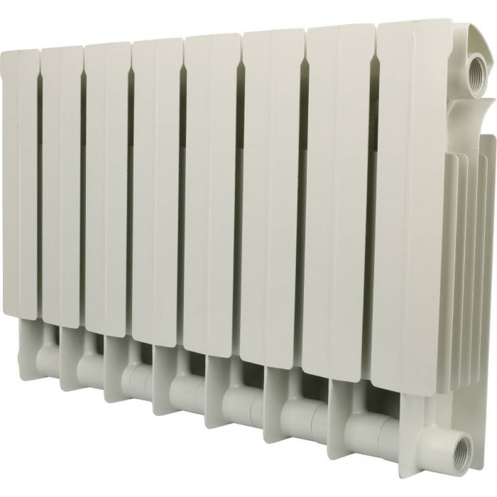 Биметаллический радиатор Global STYLE PLUS 350, 8 секций, боковое подключение, белый