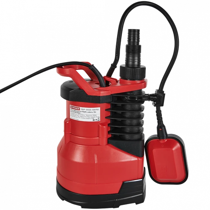 Насос дренажный ROMMER PROFI, кабель 10м, 750 Вт, для чистой воды