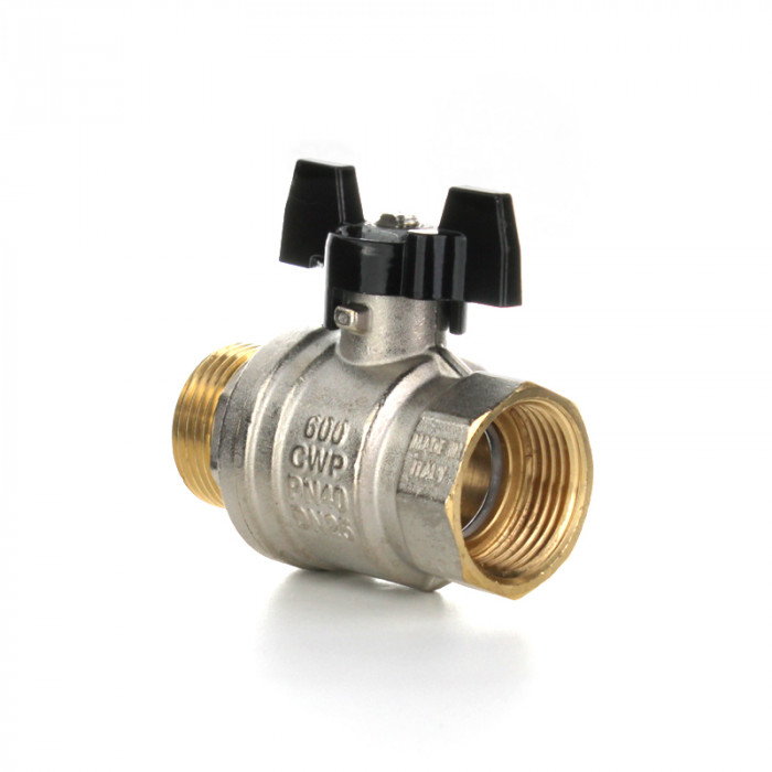 Полнопроходной шаровой кран STRONG, 1/2" НВ, ручка бабочка