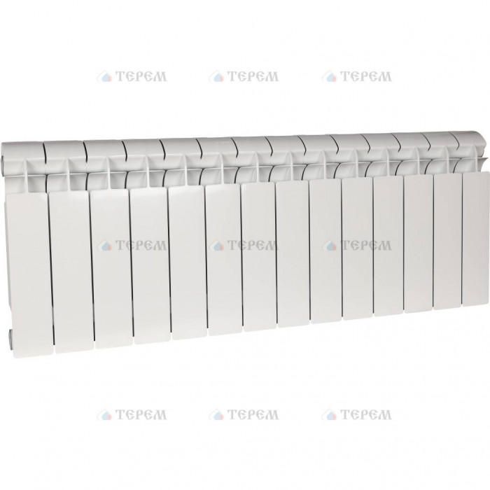 Биметаллический радиатор Global STYLE PLUS 350, 14 секций, боковое подключение, белый
