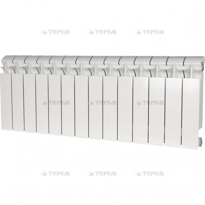 Биметаллический радиатор Global STYLE PLUS 350, 14 секций, боковое подключение, белый