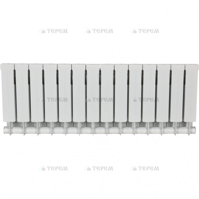 Биметаллический радиатор Global STYLE PLUS 350, 14 секций, боковое подключение, белый