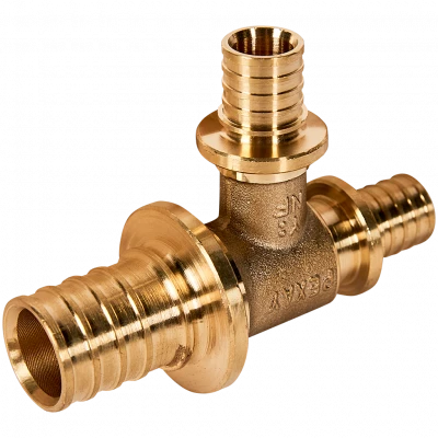 Тройник REHAU с уменьшенным боковым и торцевым проходами 25-16-16 MX для труб из сшитого полиэтилена аксиальный