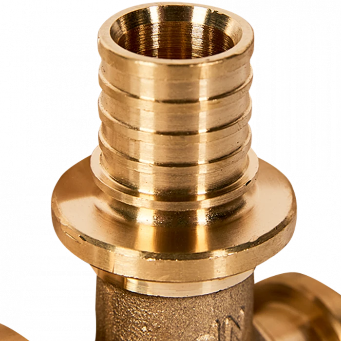 Тройник REHAU с уменьшенным боковым и торцевым проходами 25-16-16 MX для труб из сшитого полиэтилена аксиальный