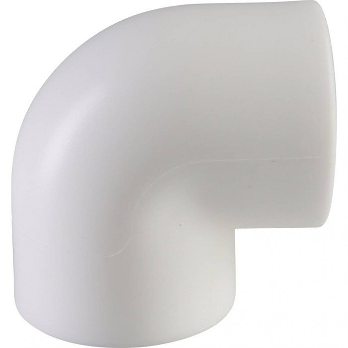 Политэк d=25 Угольник 90* для полипропиленовых труб под сварку (цвет белый)
