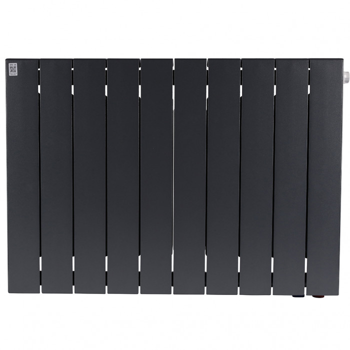 Биметаллический радиатор RIFAR SUPReMO VENTIL 500, 10 секций, нижнее правое подключение, черный