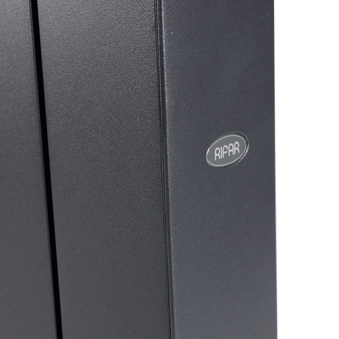 Биметаллический радиатор RIFAR SUPReMO VENTIL 500, 10 секций, нижнее правое подключение, черный