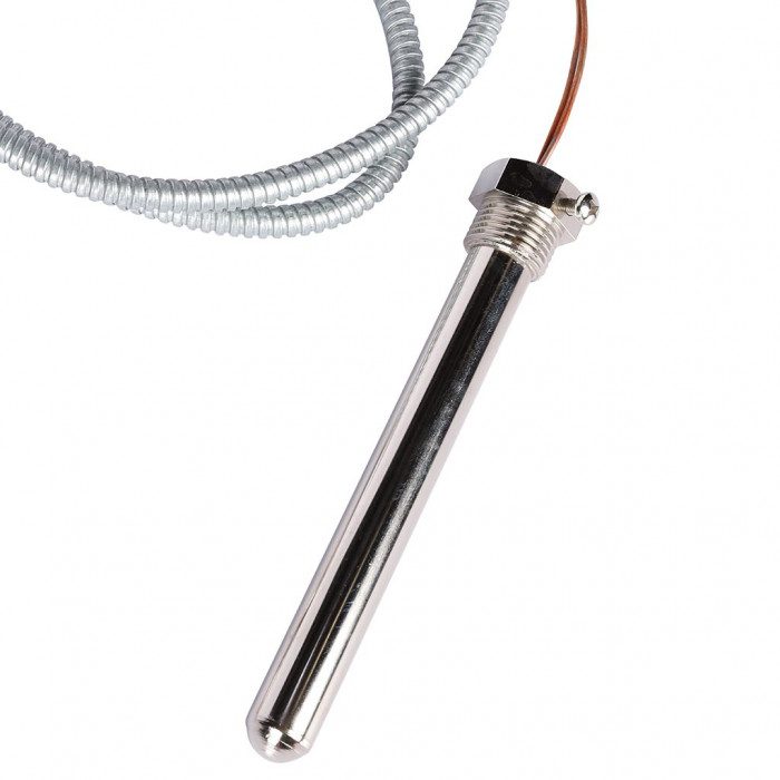 Термоклапан для твердотопливных котлов STOUT 1/2, капиляр, 1300 мм.