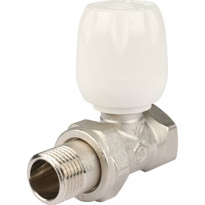 STOUT SVRs Клапан ручной терморегулирующий с неподъемным шпинделем, прямой 1/2&quot;
