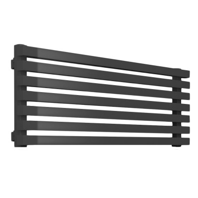 Стальной трубчатый радиатор KZTO (КЗТО) QUADRUM 40 H 2000-12 Структурный черный шелк, 12 секций, нижнее подключение