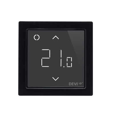 Терморегулятор DEVIreg™ Smart интеллектуальный с Wi-Fi, черный, 16А
